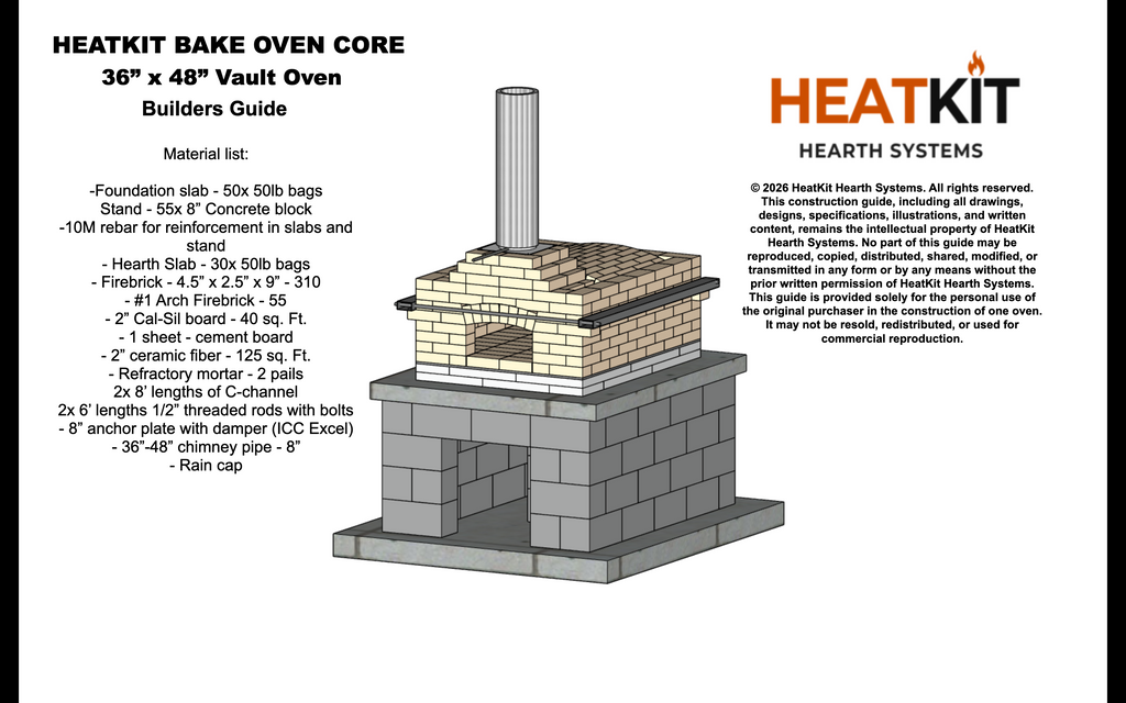 HeatKit 36" x 48" Vault Bake Oven Construction Guide